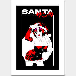 Kawaii Santa Posters and Art